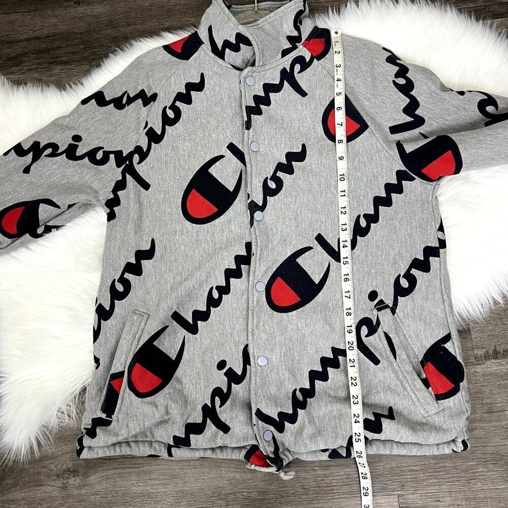Champion Reverse Weave Mens Medium Explode Script French Terry Coaches Jacket - Picture 9 of 10